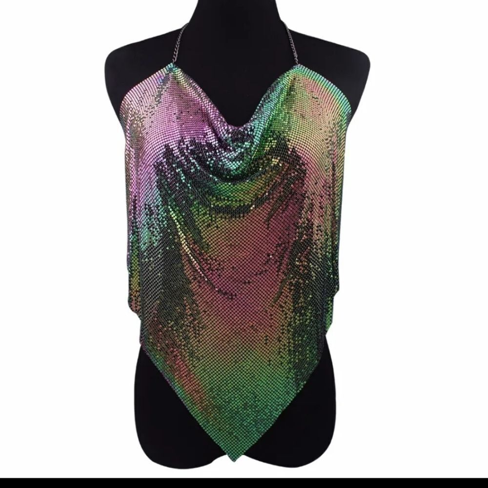 NWOT Chainmaile Shirt - Oil Spill Colors